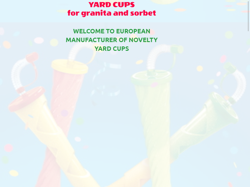 Sweet World - sprzedawca kubków Yard Cups do sorbetów